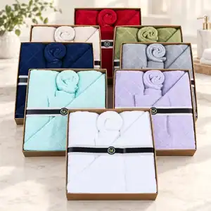 Bamboo bath towel gift packs in White, Griffin Grey, Aqua, Orchid, Macadamia, Olive, Blue and Red